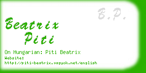 beatrix piti business card